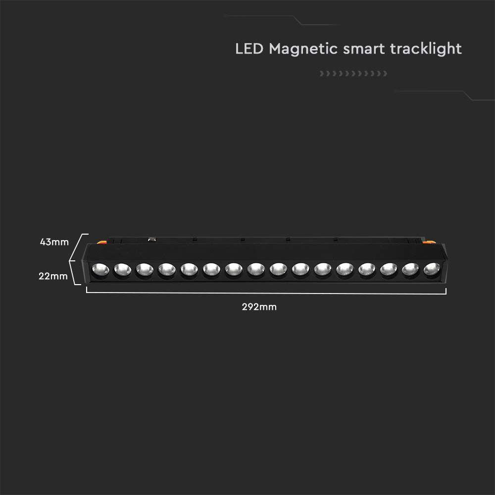 VT-3614 14W LED MAGNETIC SMART TRACKLIGHT 3IN1 BLACK BODY