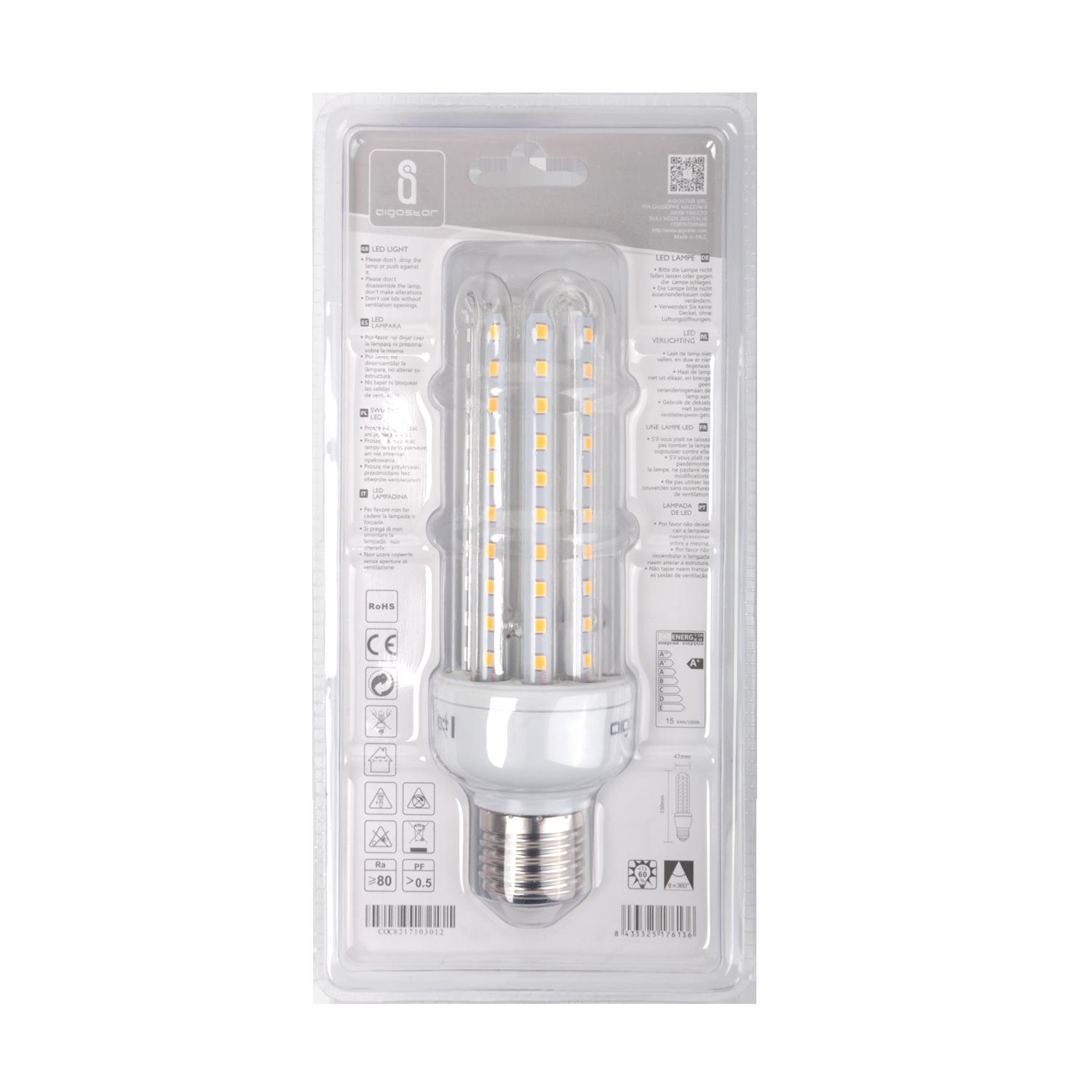 Żarówka LED W Kształcie U 4U E27 15W(15W,E27,3000K)