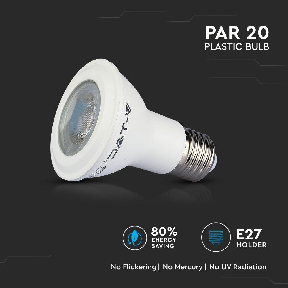 VT-220 7W PAR 20 PLASTIC BULB-SAMSUNG CHIP 4000K E27