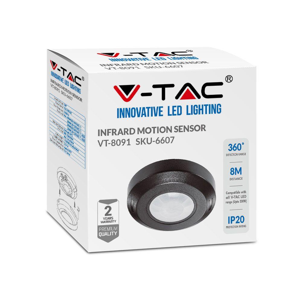 VT-8091 CEILING SENSOR-BLACK BODY (MAX:200W LED)