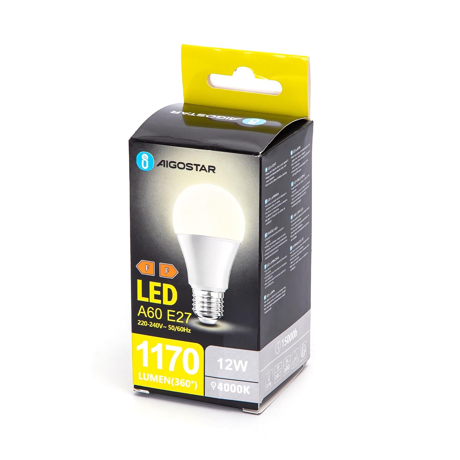 LED E27 A60 12W