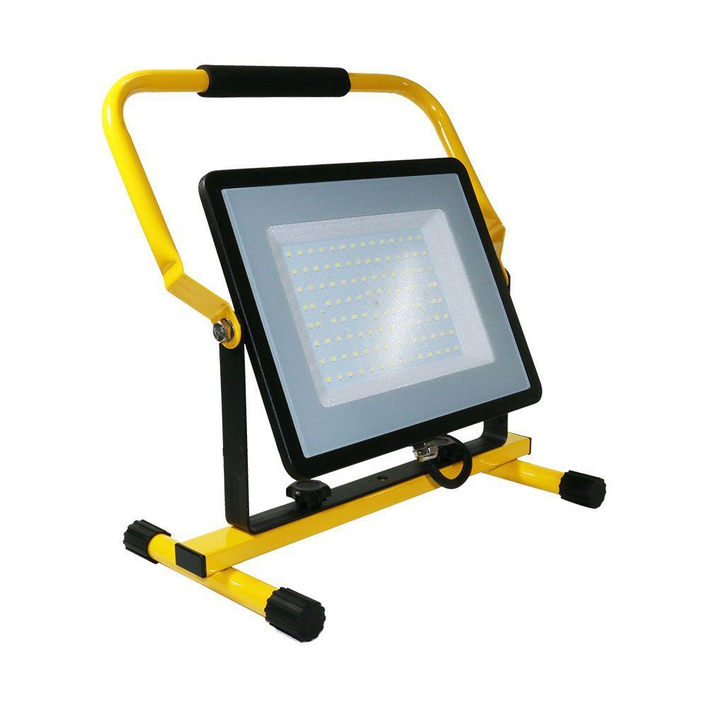 100W Floodlight on stand "H", SAMSUNG chip, Colour:6500K, Plug: EU, Cable: 3mb, VTAC, SKU 2120125