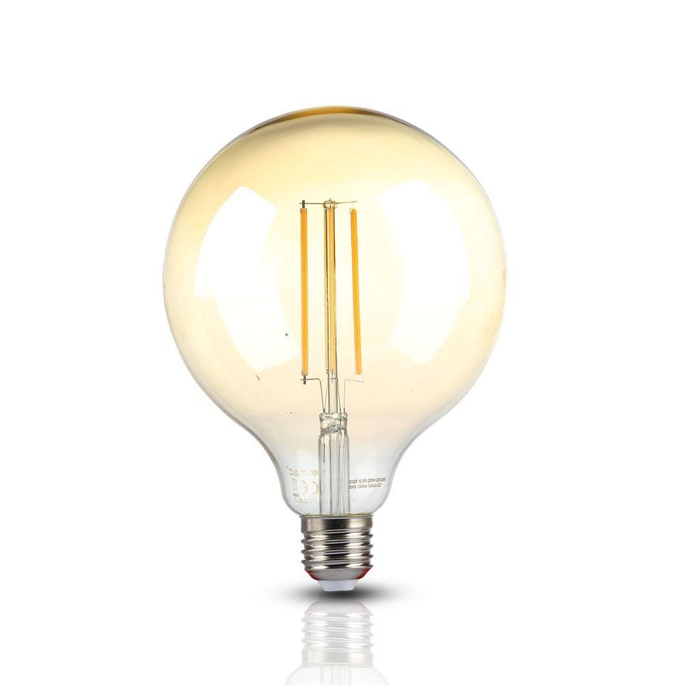 VT-2153 12.5W G125 LED FILAMENT BULB-AMBER GLASS 2200K E27