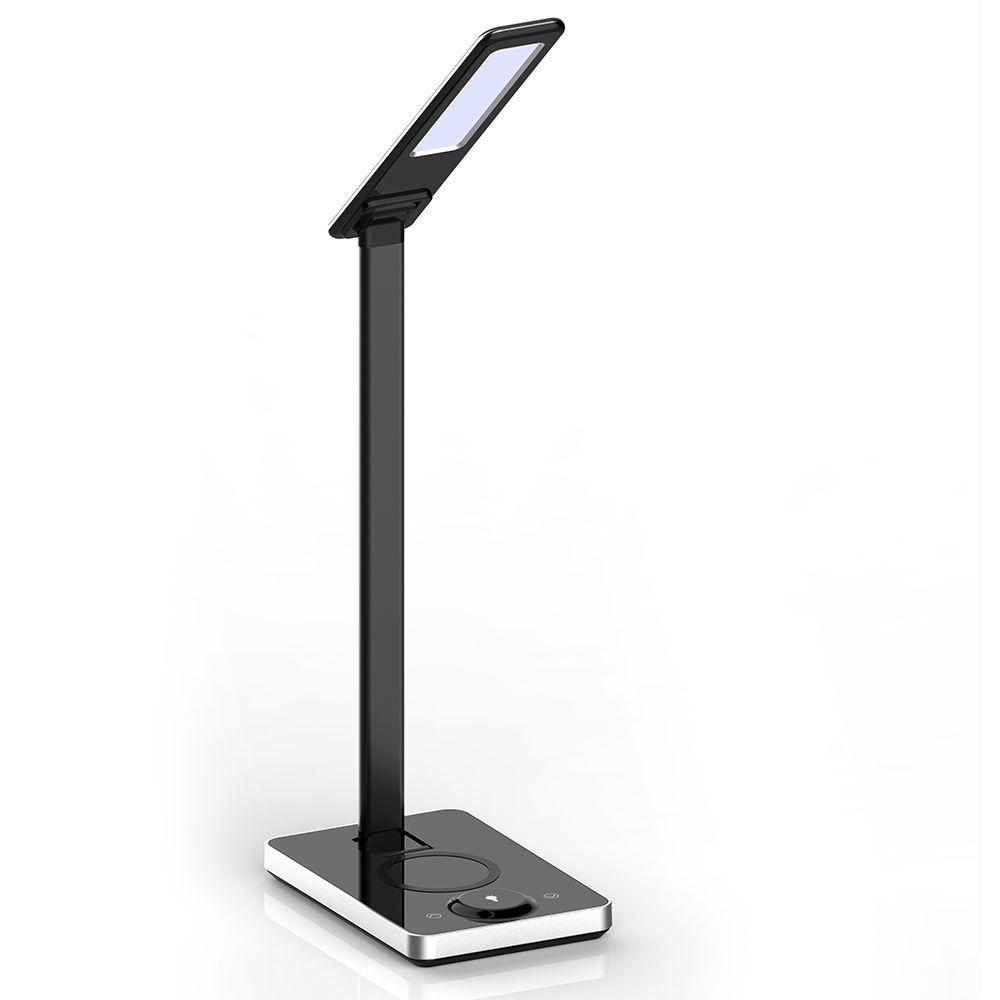 VT-7505 7W LED TABLE LAMP WIRELESS CHARGER 3000K-6500K BLACK