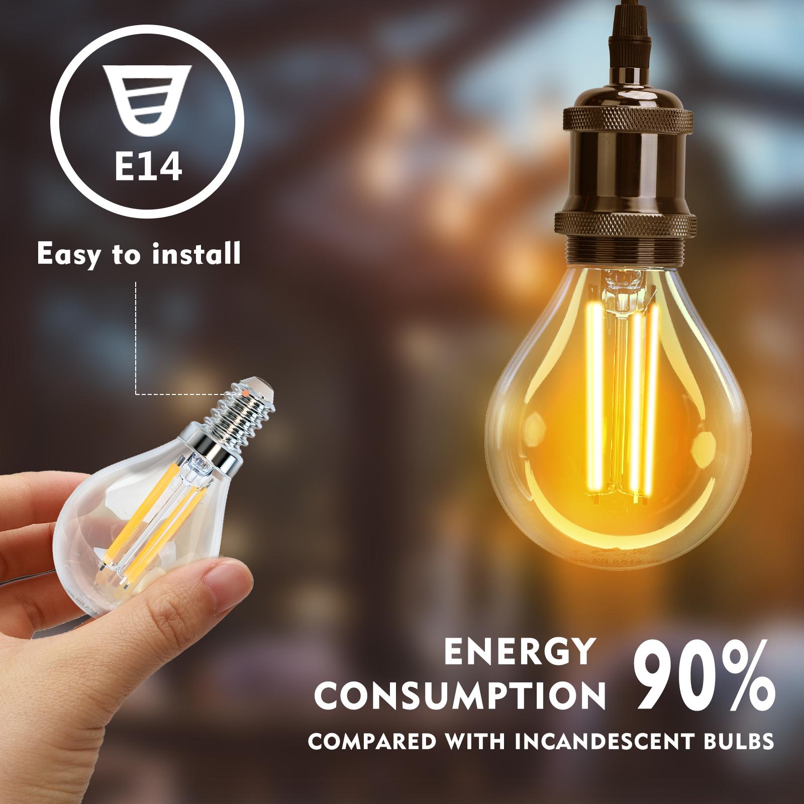 LED Filament Bulb (Clear) G45 E14 4W