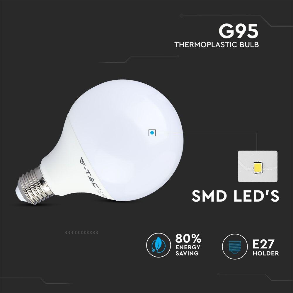 VT-1893 10W G95 THERMAL PLASTIC LED BULB 3000K E27