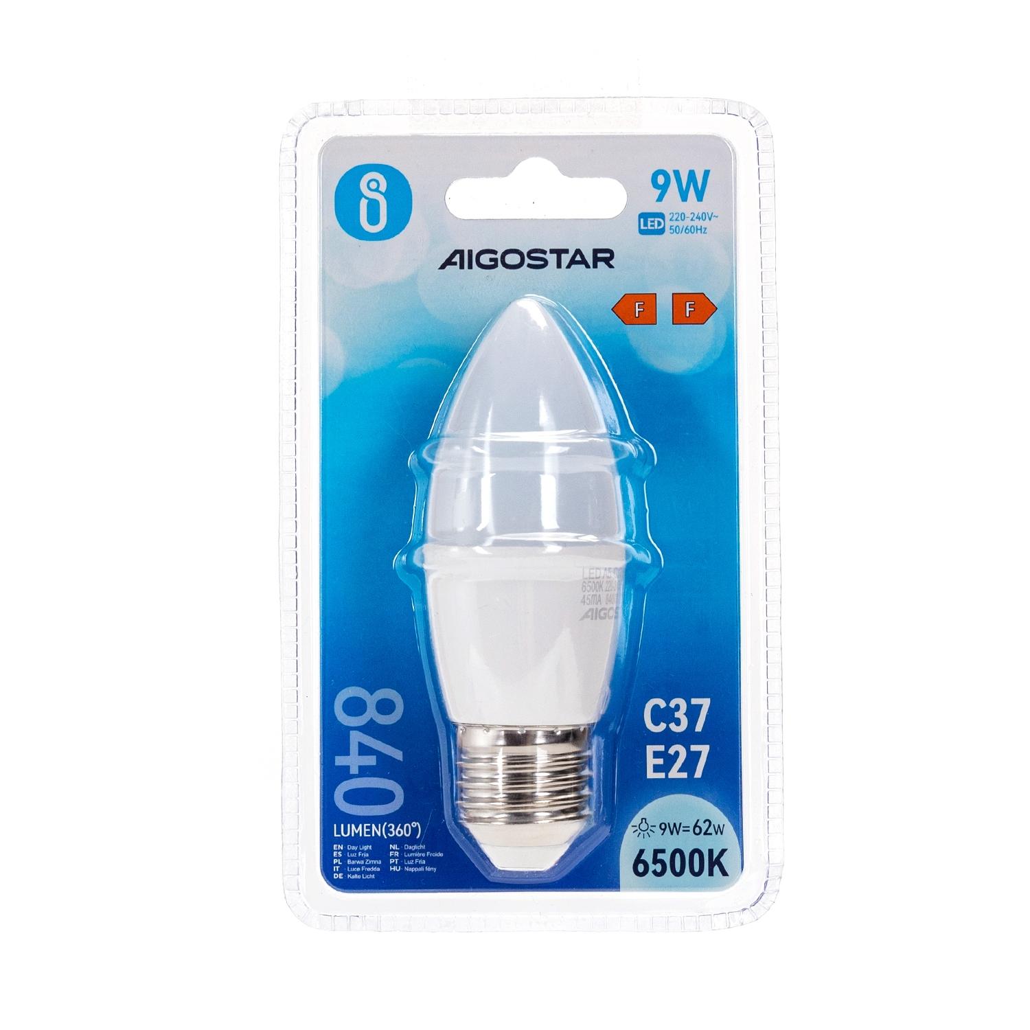 LED C37 E27 9W