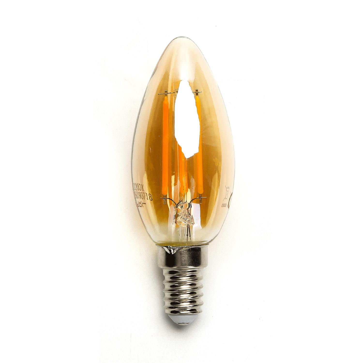 LED Filament Bulb (Amber) C35 E14 8W