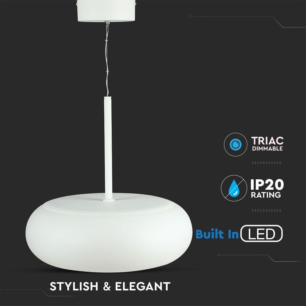 VT-7502 40W LED DESIGNER HANGING PENDANT LIGHT(TRIAC DIMMABLE) 3000k -WHITE