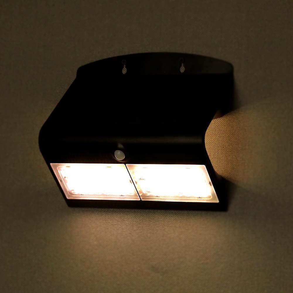 VT-767-7 8W LED SOLAR WALL LIGHT 4000k - BLACK BODY