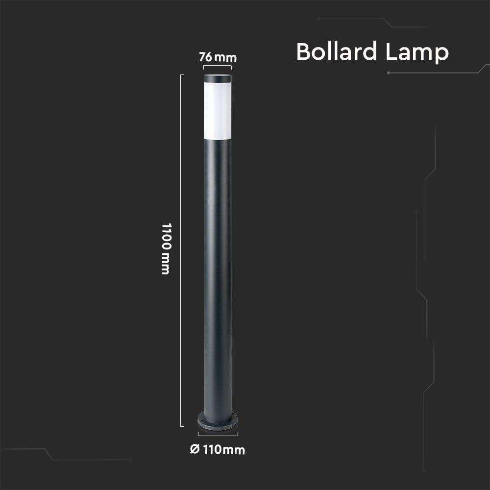 VT-838 BOLLARD LAMP-STAINLESS STEEL BODY(110CM) E27 GREY-IP44