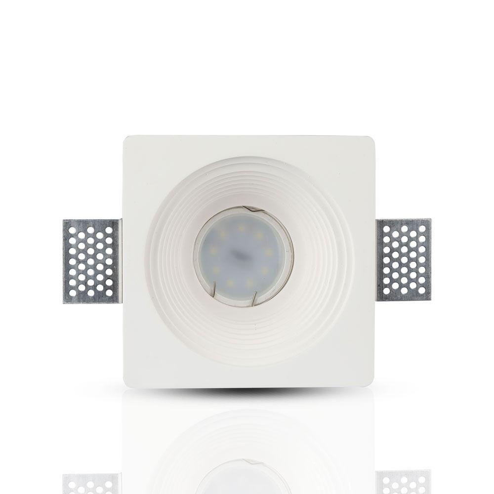 VT-867 GU10 GYPSUM RECESSED FITTING-WHITE-ROUND