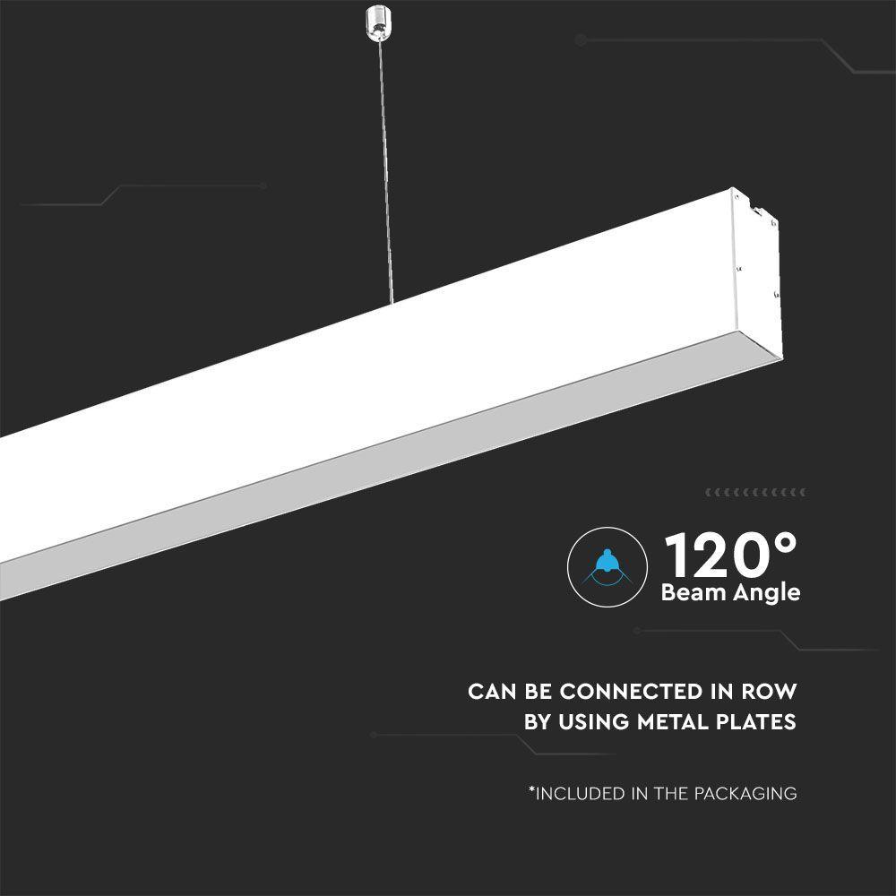 40W Lampa Liniowa LED, Chip SAMSUNG, Barwa:6400K, Obudowa: Biała, VTAC, SKU 21602