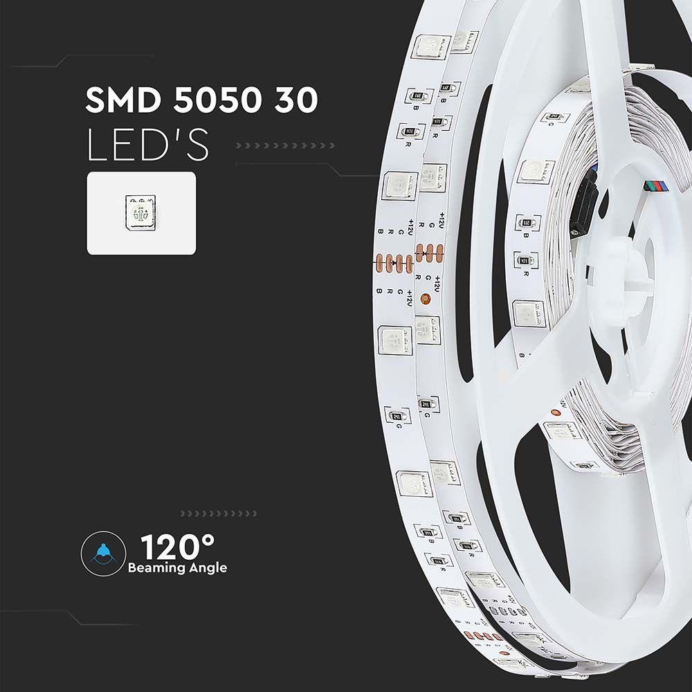 VT-5050 30 4W/M LED STRIP LIGHT RGB IP20 (5M/ROLL)(PRICE PER M)