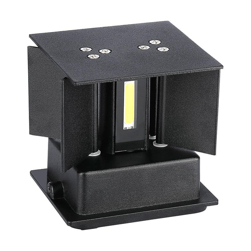 VT-759 6W LED UP-DOWN WALL LIGHT WITH BRIDGELUX CHIP 3000k BLACK-SQUARE