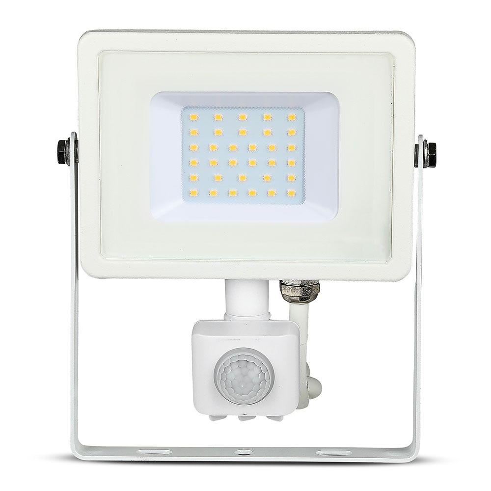 VT-30-S 30W SMD PIR SENSOR FLOODLIGHT SAMSUNG CHIP 6400K WHITE BODY