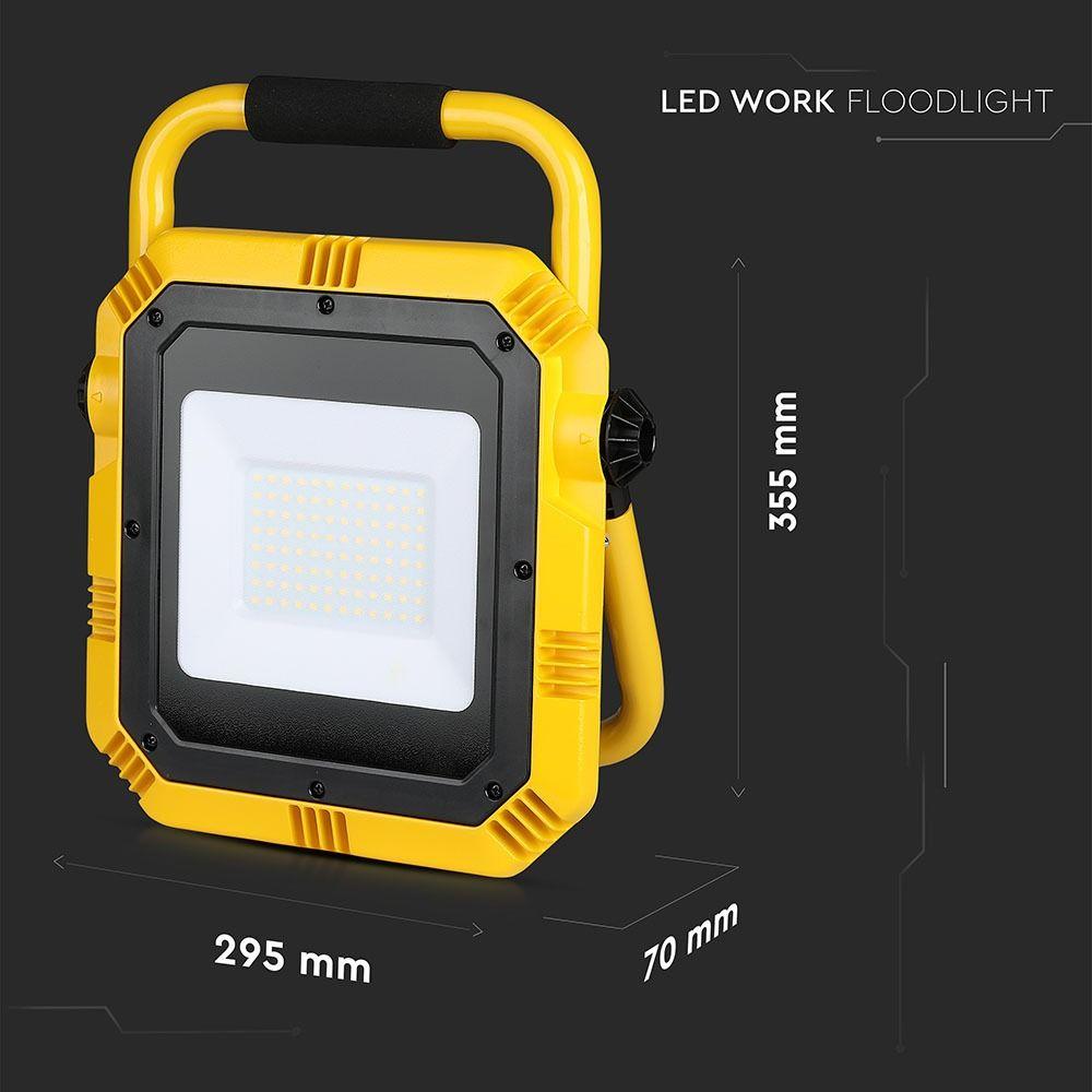 VT-51 50W LED WORK FLOODLIGHT(EU PLUG) SAMSUNG CHIP 4000K - LINKABLE