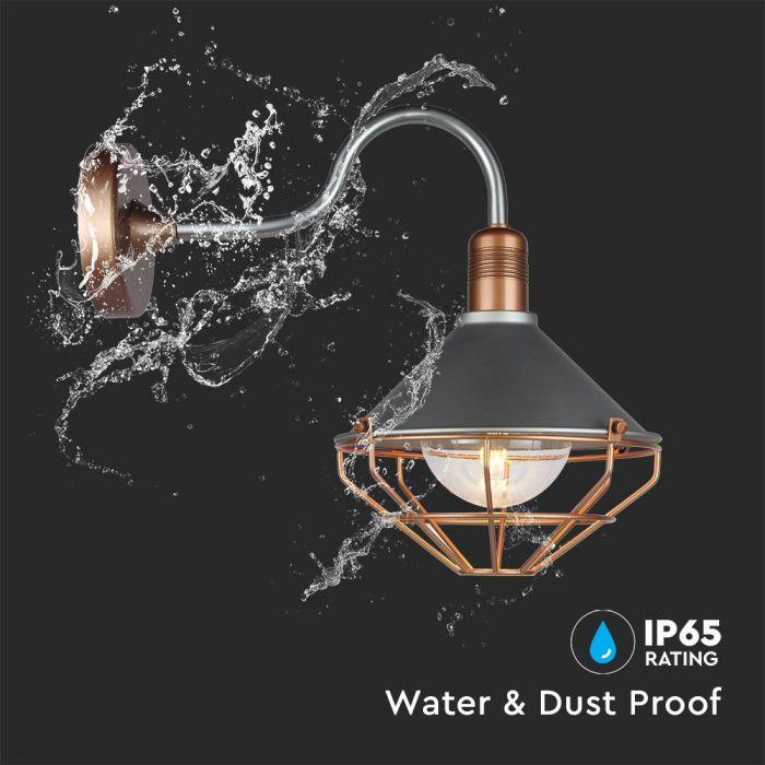 VT-720 WALL LAMP-ROSE GOLD-DOWN IP65