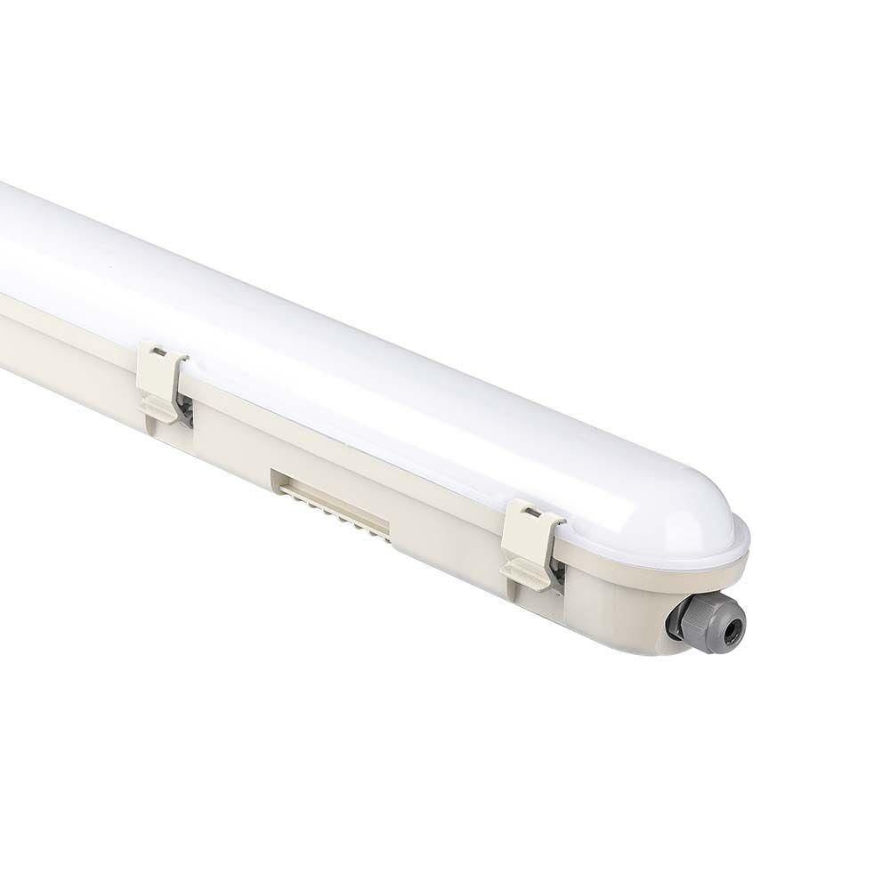 60W Lampa hermetyczna 120cm, Chip Samsung, Klosz Mleczny, Barwa:4000K, Wydajność: 120lm/w, VTAC, SKU 20473