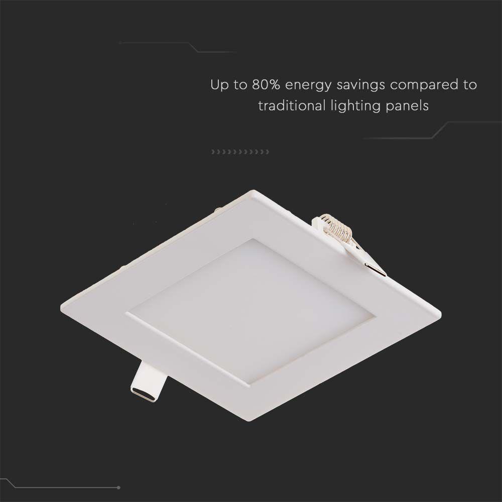 VT-607 6W LED PREMIUM PANEL 6400K SQUARE