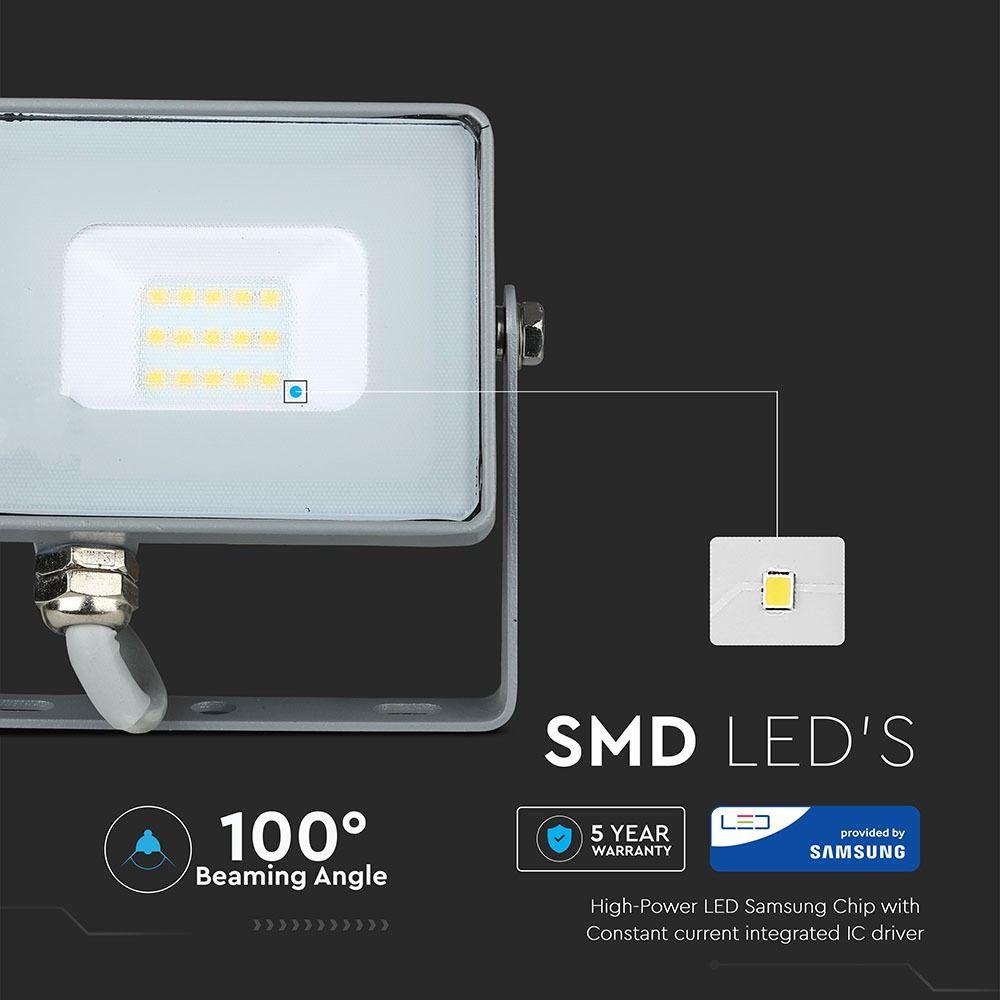 VT-10 10W SMD FLOODLIGHT SAMSUNG CHIP 4000K GREY BODY