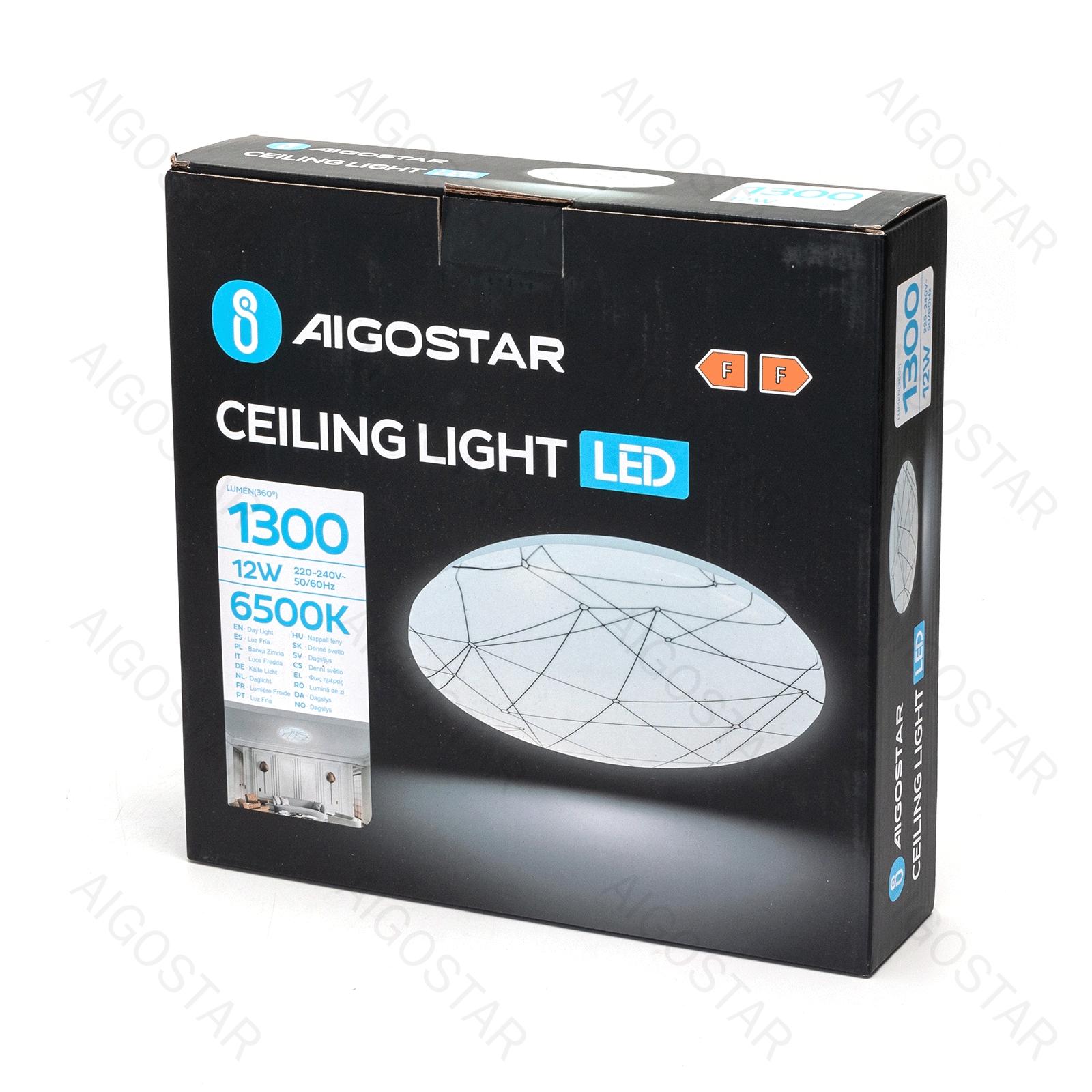 LED CEILING LIGHT 12W 6500K/GEOMETRIC LINE SHAPE