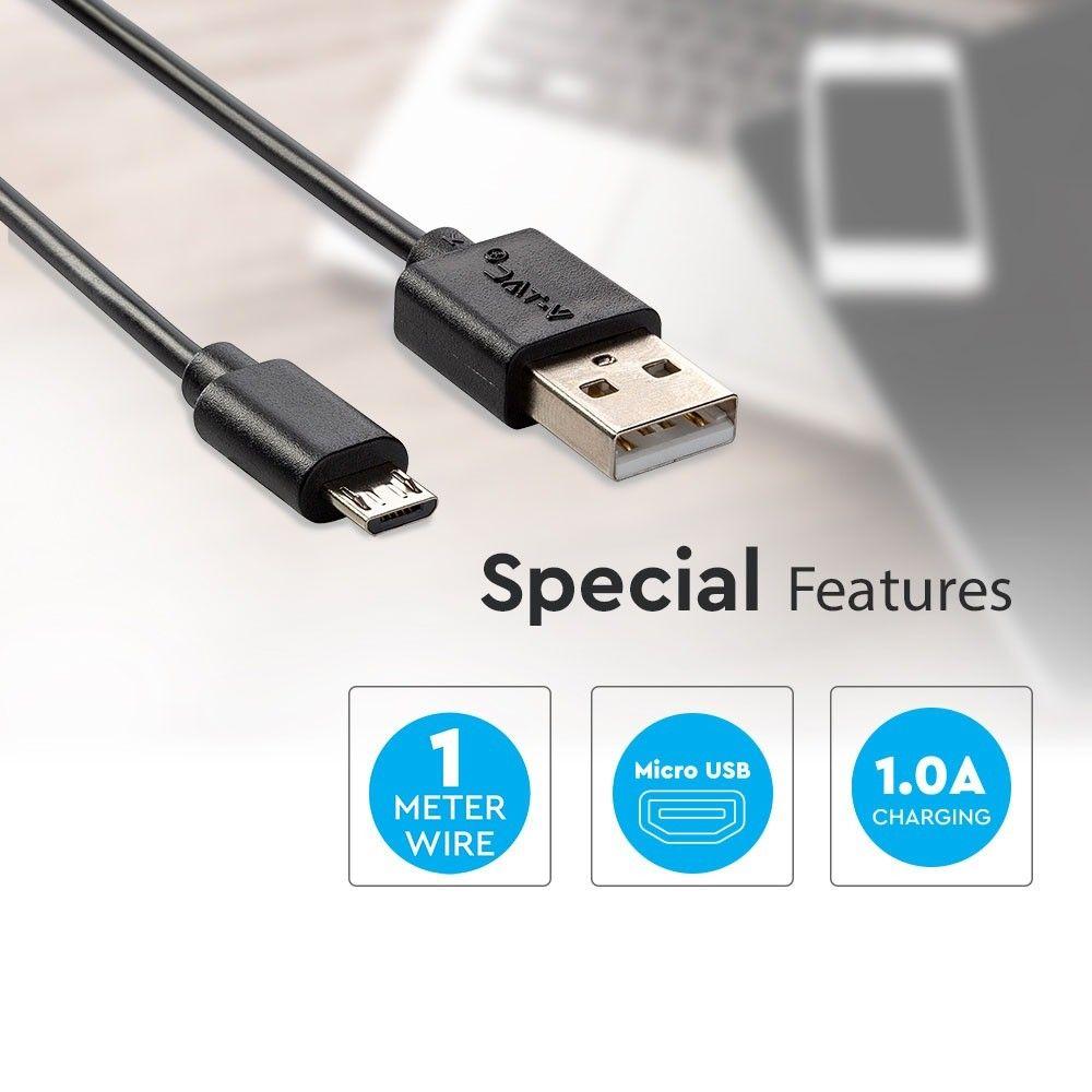 Przewód Mikro USB, 1m, Czarny, VTAC, SKU 8481