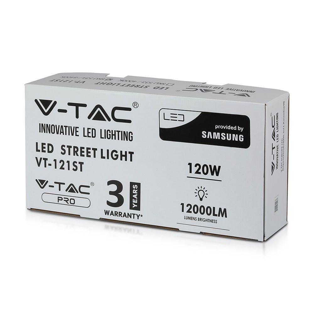 VT-121ST 120W LED STREETLIGHT WITH LENS & SAMSUNG CHIP 4000K,3YRS WTY