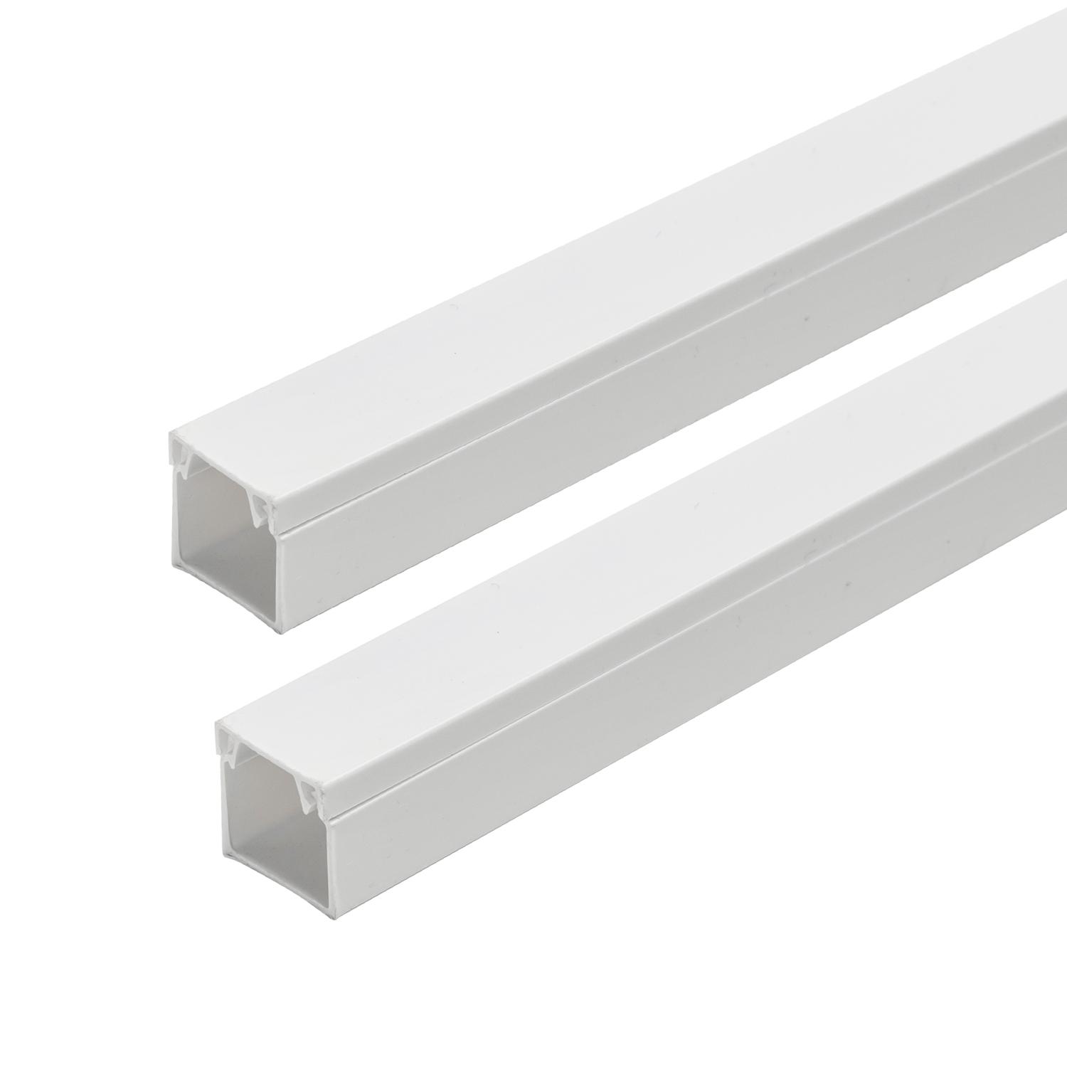 PVC white square trunking with adhesive backing L2000*W16*H16mm