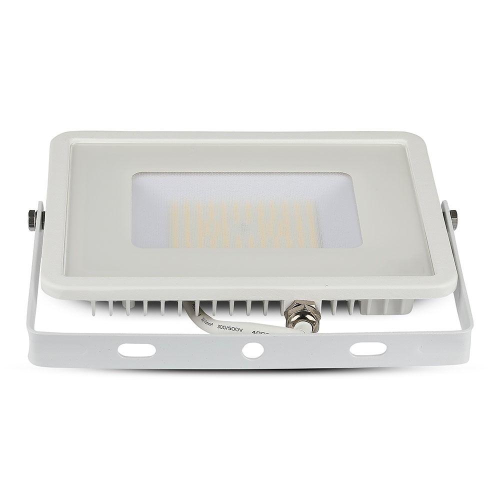 50W Naświetlacz LED SMD, Chip SAMSUNG, Barwa:4000K, Obudowa: Biała , Wydajność: 120lm/w, VTAC, SKU 762