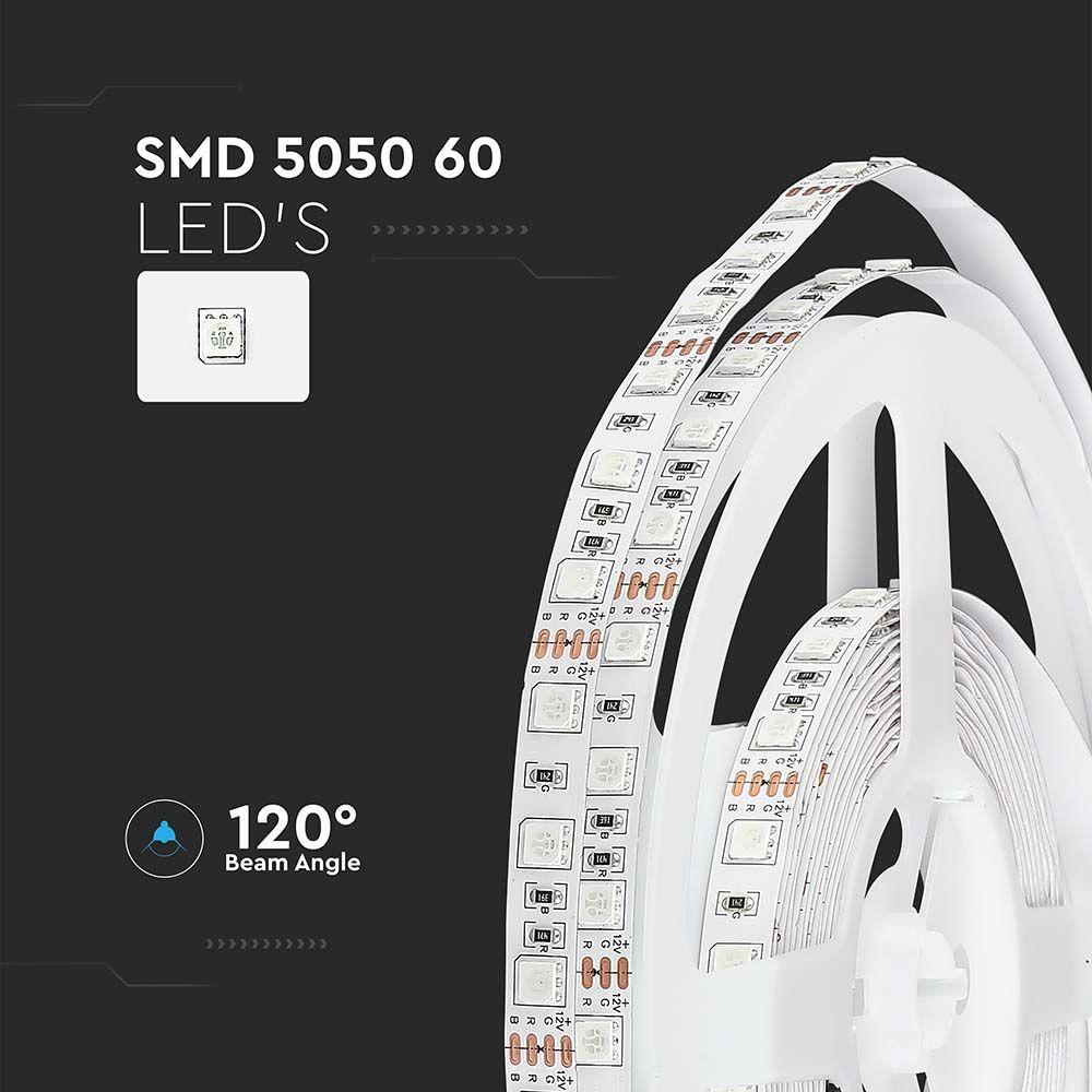 VT-5050 60 11W LED STRIP LIGHT YELLOW IP20 (5M/ROLL)(PRICE PER M)