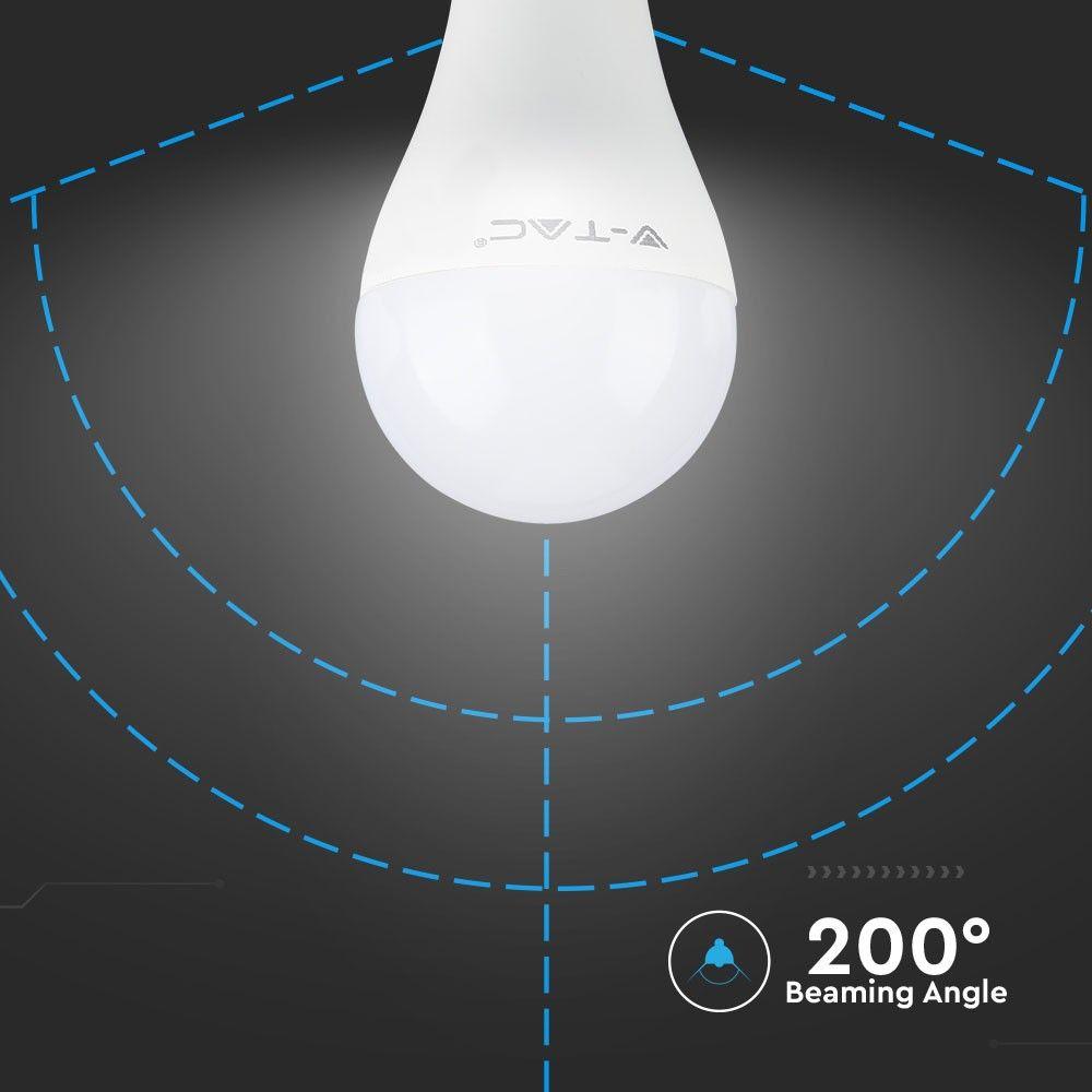 15W A65 Żarówka LED, Barwa:4000K, Skuteczność: 160lm/W, Trzonek:E27 , VTAC, SKU 2813