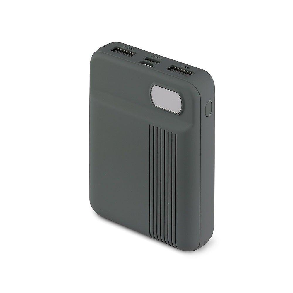 Power Bank, 3.7V, 10000mAh/37wh, 5V, Szary, VTAC, SKU 8852