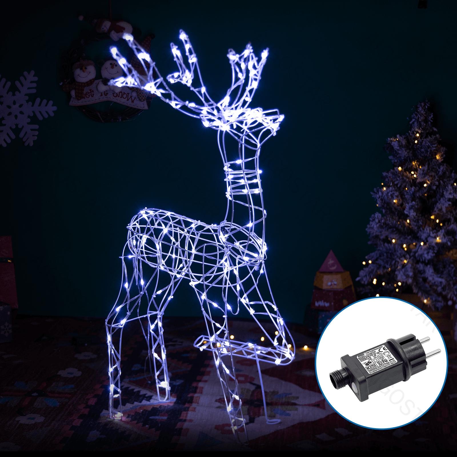 Low voltage Christmas reindeers light, cold white, 75cm