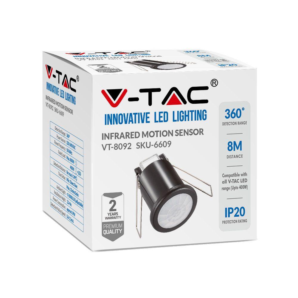 VT-8092 PIR CEILING SENSOR-BLACK BODY (MAX:400W LED)