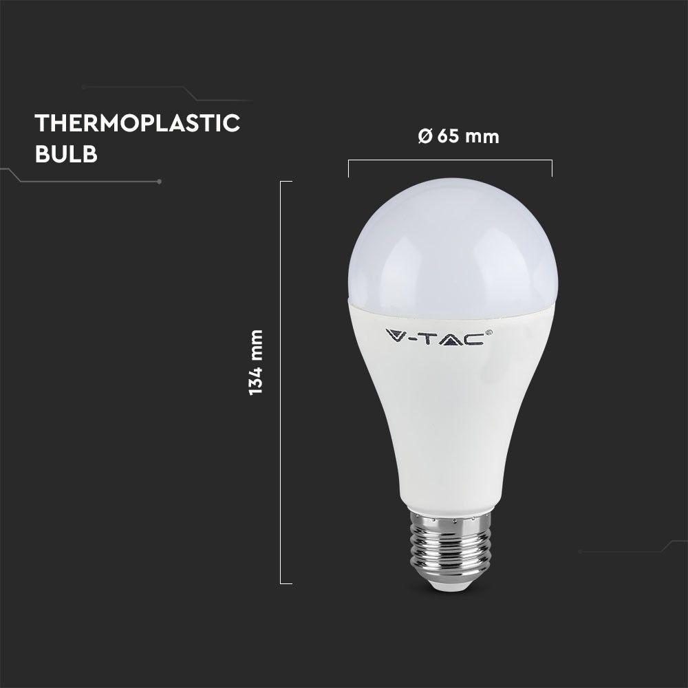 VT-2315 15W A65 LED PLASTIC BULB 6400K E27(160LM/WATT)