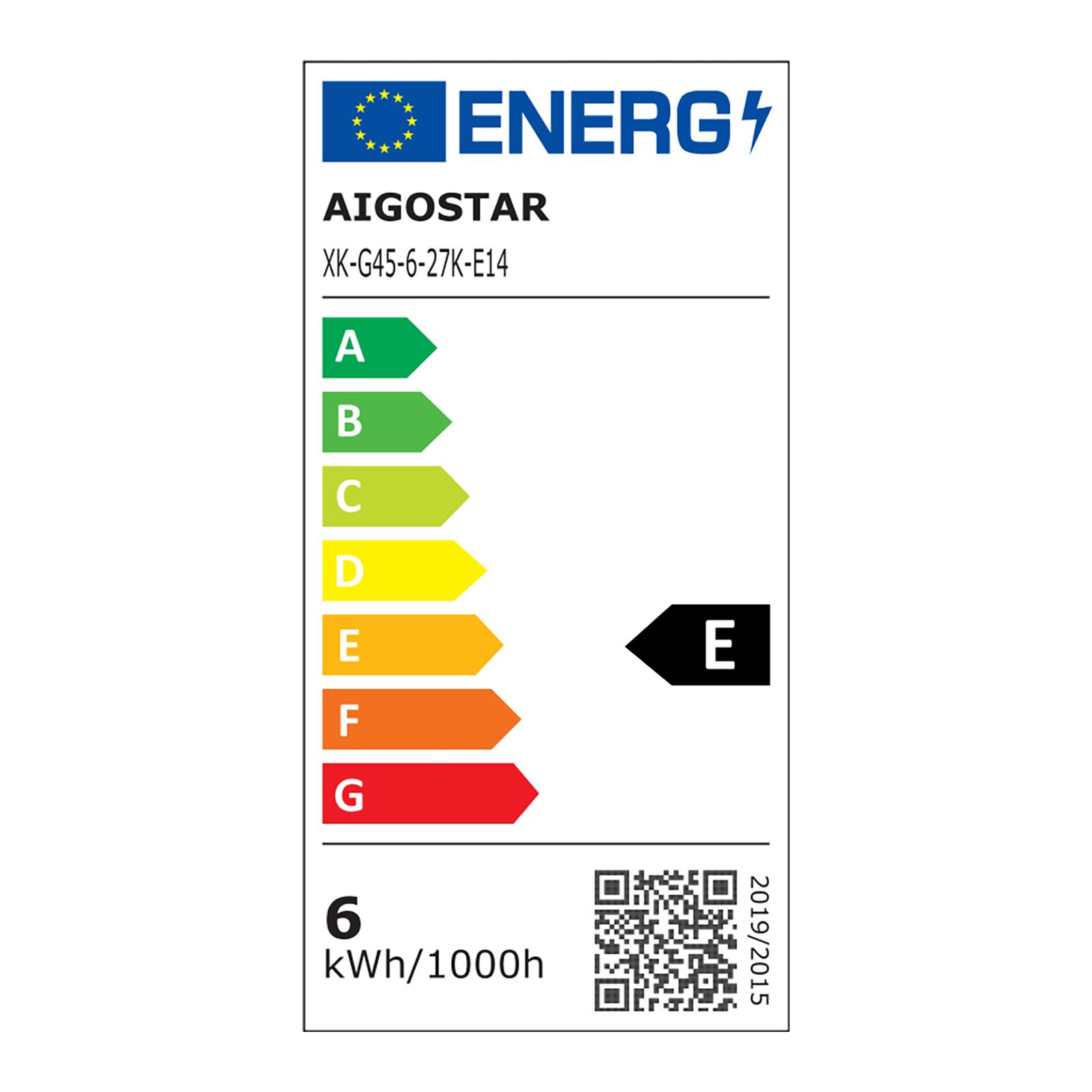 LED Filament Bulb (Clear) G45 E14 6W