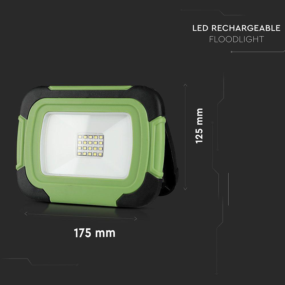 VT-10-R 10W LED RECHARGEABLE FLOODLIGHT SAMSUNG CHIP 4000K