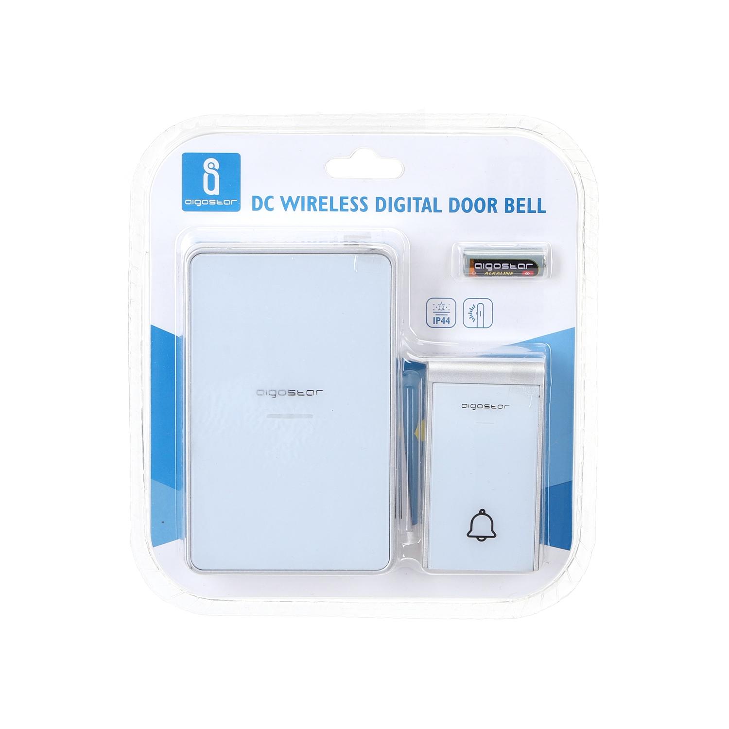 DC Wireless Doorbell White & Silvery