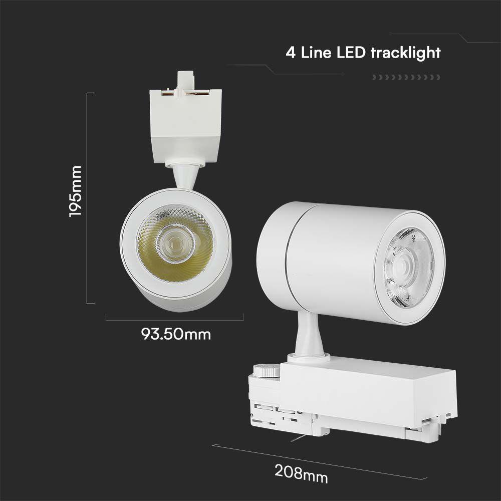 VT-4536 35W LED TRACKLIGHT 3000K WHITE BODY