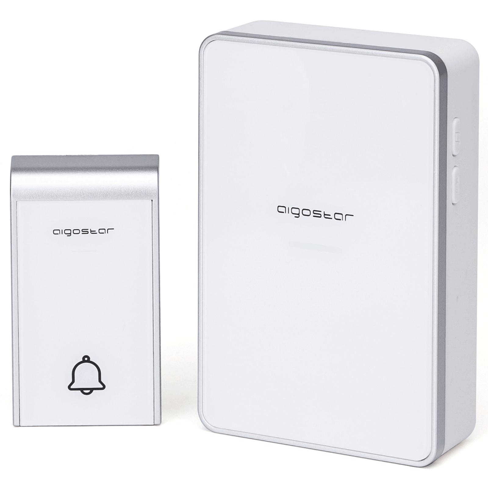 DC Wireless Doorbell White & Silvery