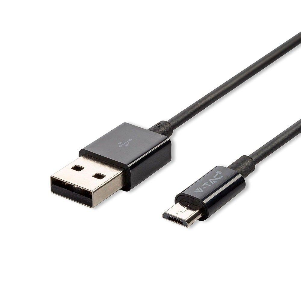 Przewód Mikro USB, 1m, Czarny, VTAC, SKU 8485