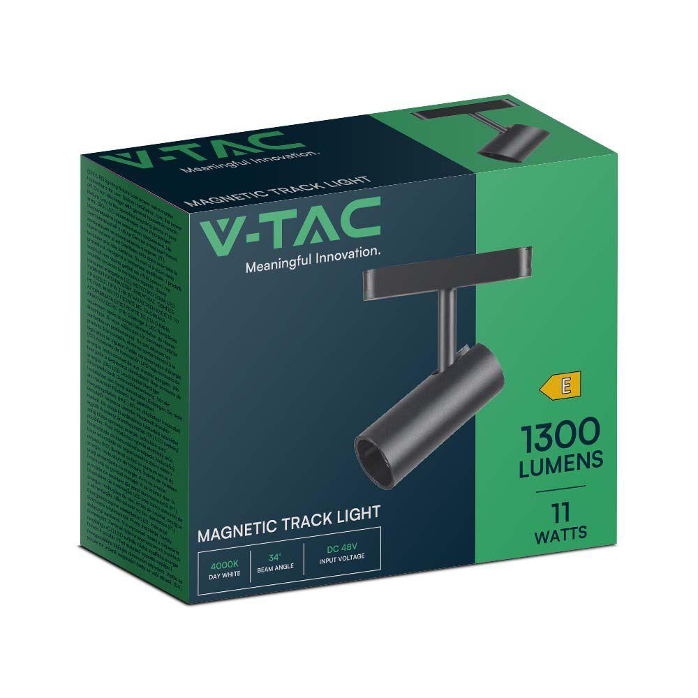 VT-42010 11W LED ULTRA THIN MAGNETIC TRACK LIGHT 6400K BLACK BODY