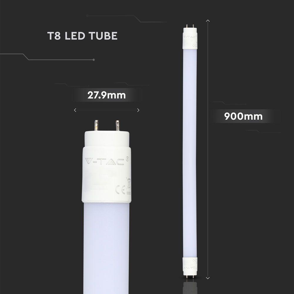 14W Świetlówki LED T8 90cm, Barwa:6400K, Trzonek:G13, VTAC, SKU 6262