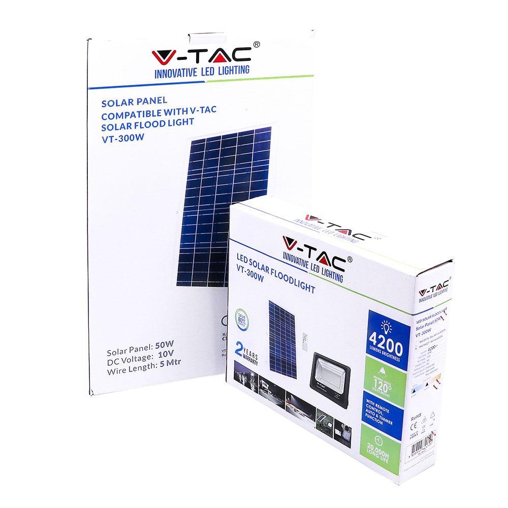 VT-300W 50W SOLAR PANEL WITH LED FLOODLIGHT 6000K