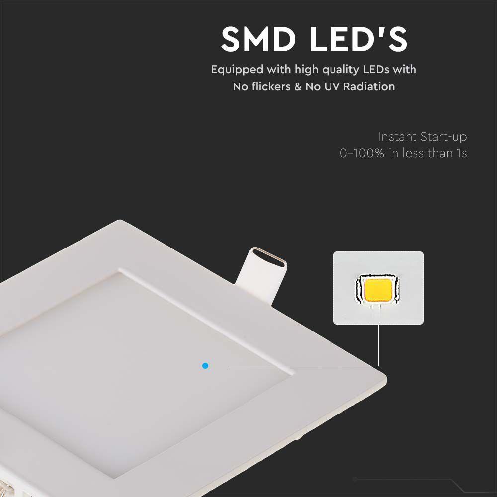 VT-307 3W LED PANEL LIGHT 2700K SQUARE