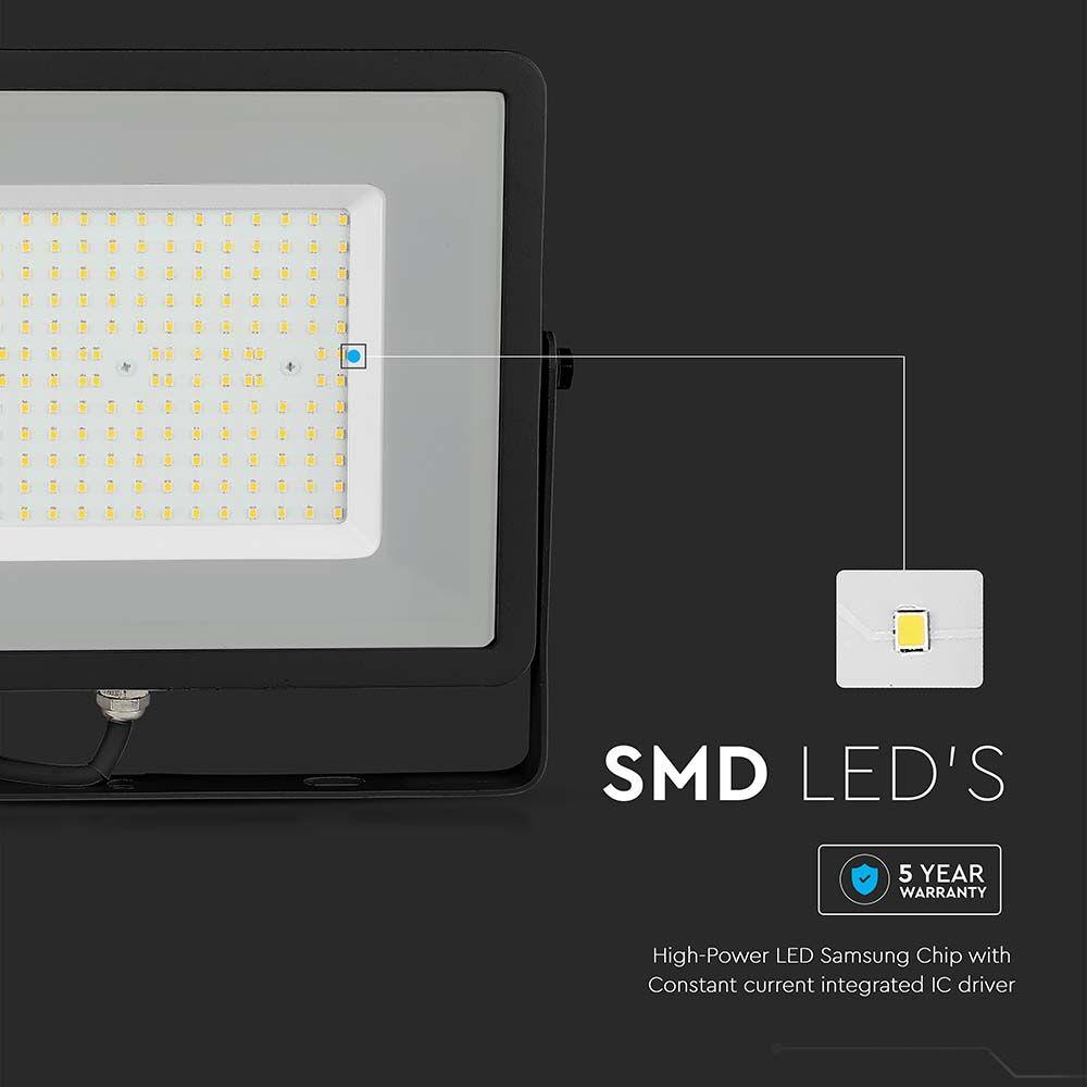 100W Naświetlacz LED SMD, Chip SAMSUNG, Barwa:4000K, Obudowa: Czarna , Wydajność: 115lm/w, VTAC, SKU 21766