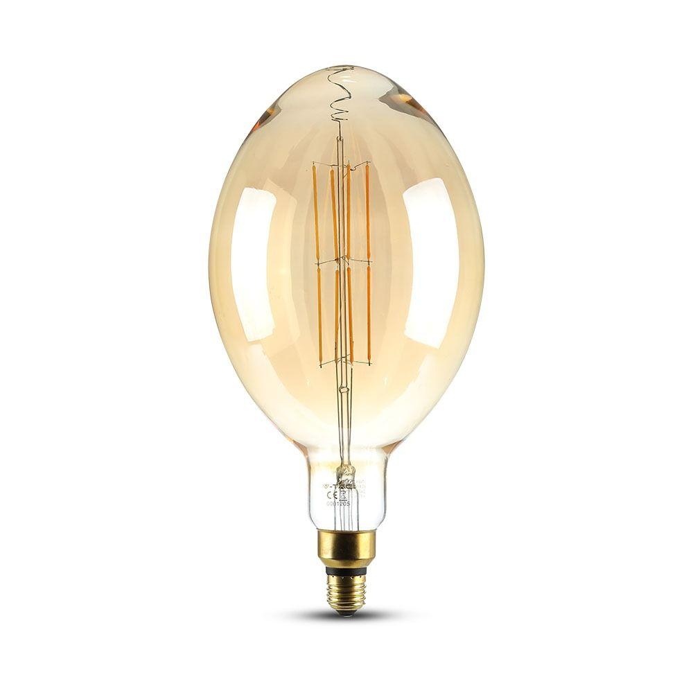 VT-2178D 8W BF180 LED AMBER STRAIGHT FILAMENT BULB 2000K E27 DIMMABLE