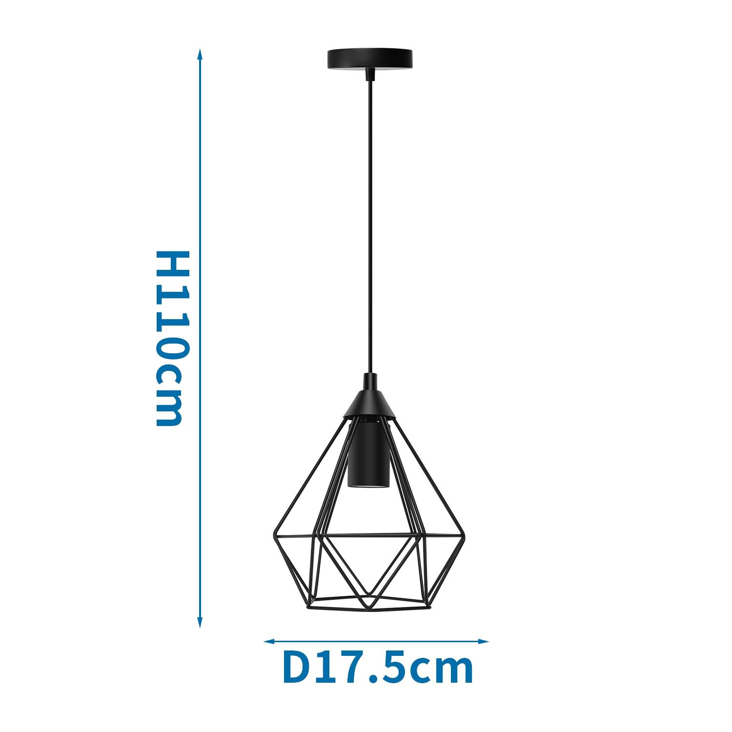 RETRO PENDANT LIGHT WITH IRON FRAME ( Steel )