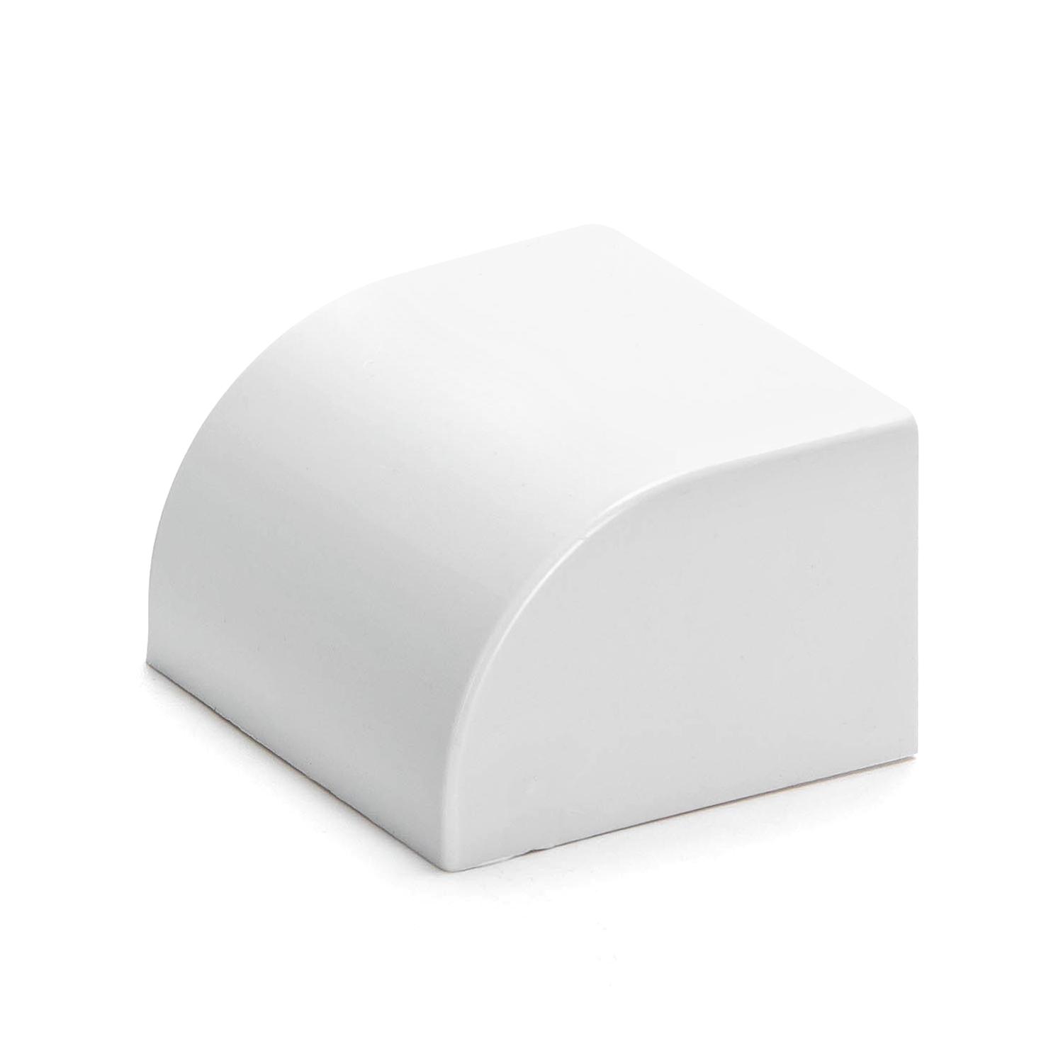 PVC Square Trunking End Cap White 40*25mm 4pcs